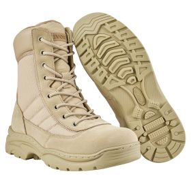 Men's Military Tactical Boots 8 Inch Sand-color Side Zipper US Size 12