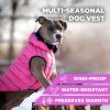 Lightweight Reversible Winter Dog Coat S Size Pink Purple Warm Dog Jacket Water Resistant Windproof Dog Jacket for Small Dogs Comfortable Dog Vest