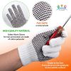 PVC Dotted Gloves Medium, Pack of 12, Single Side Dots, Unisex, Protective Glove