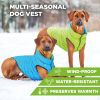 Lightweight Reversible Winter Dog Coat S Size Green Blue Warm Dog Jacket Water Resistant Windproof Dog Jacket for Small Dogs Comfortable Dog Vest
