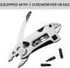 6 in 1 Portable Multitool Wrench Plier,Stainless Steel Multitool Adjustable Wrench Screwdriver Bits Pliers with Screwdriver