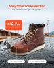 Steel Toe Work Boots US Size 10.5 Waterproof Moc Toe for Men Slip-Resistant