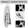 6 in 1 Portable Multitool Wrench Plier,Stainless Steel Multitool Adjustable Wrench Screwdriver Bits Pliers with Screwdriver