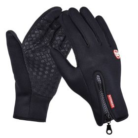 Hot Winter Gloves For Men Women Touchscreen Warm Outdoor Cycling Driving Motorcycle Cold Gloves Windproof Non-Slip Womens Gloves (Gloves Size: S, Color: Black)