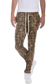 WEIV MEN'S HUNTER CAMO TRACK PANTS (Color: CAMO-BLACK, size: M)
