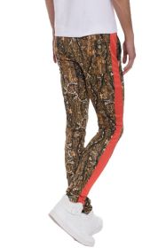 WEIV MEN'S HUNTER CAMO TRACK PANTS (Color: CAMO-ORANGE, size: M)