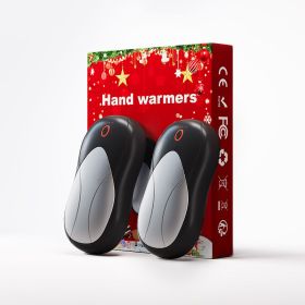 Rechargeable Hand Warmers 2-Pack, Portable Pocket Size, 3 Heat Settings Magnetic, Outdoor Electric Hand Warmers, Hunting, Golfing, Camping, Warm Gift (Color: Silver Black)