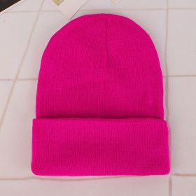 2021 Winter Hats for Woman New Beanies Knitted Solid Cute Hat Girls Autumn Female Beanie Caps Warmer Bonnet Ladies Casual Cap (Color: Rose Red Beanie)